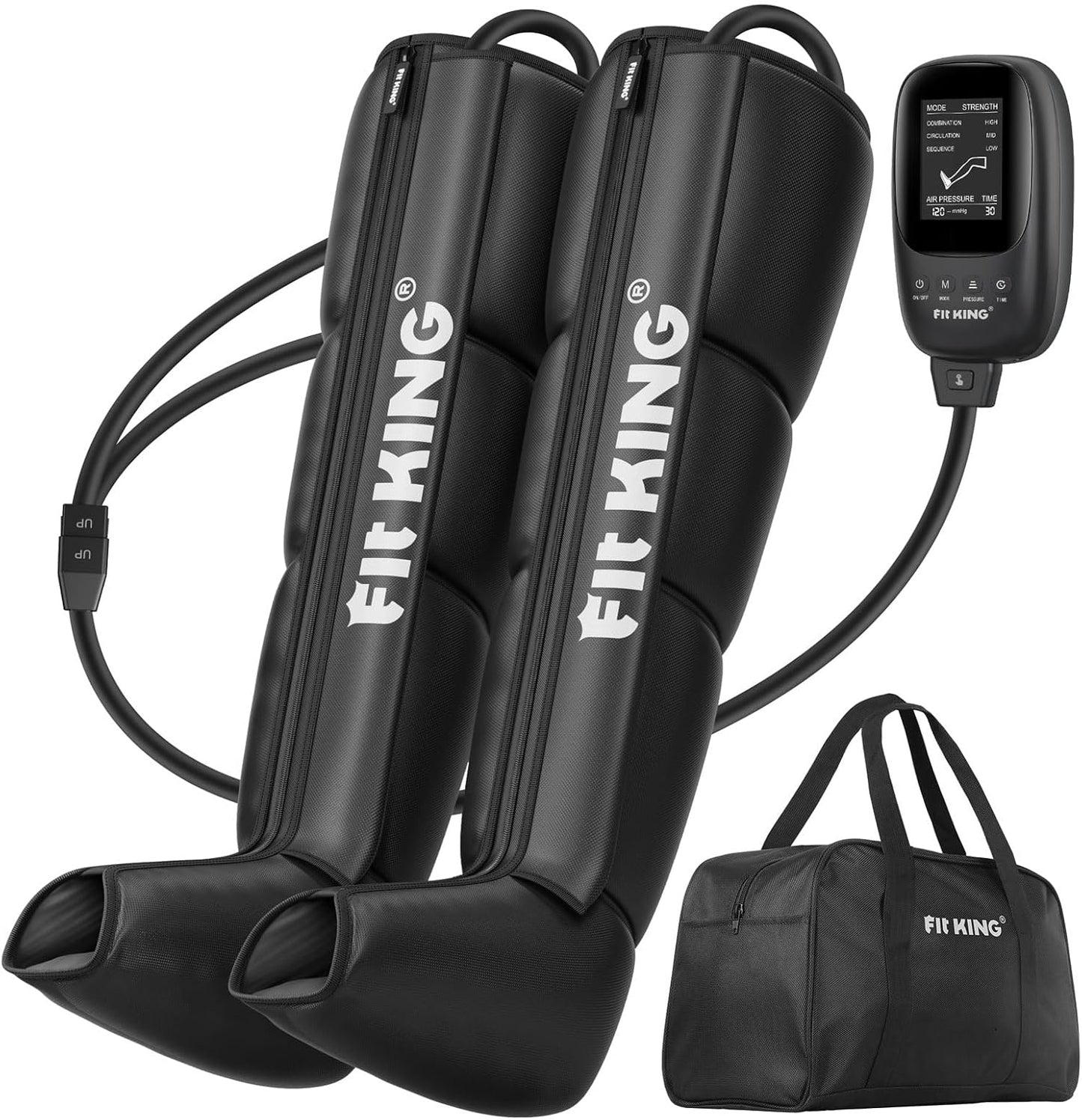 FIT KING Air Compression Recovery System, Full Leg Massager Boots (Medium) | Sequential Compression Device for Fast Recovery, Enhance Performance for Athletes, FSA-HSA