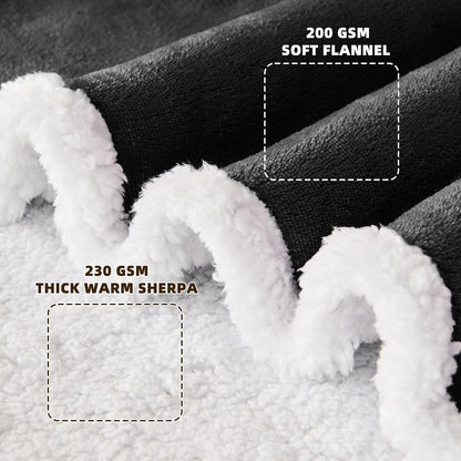 IFNOW Sherpa Wearable Blanket with Sleeves, Oversized Snuggle Robe, Purple | 430GSM Thick, 55x69", Big Pocket, TV Blanket,Fall Winter Dorm Essentials or Office, Christmas Birthday Gifts for Women Men