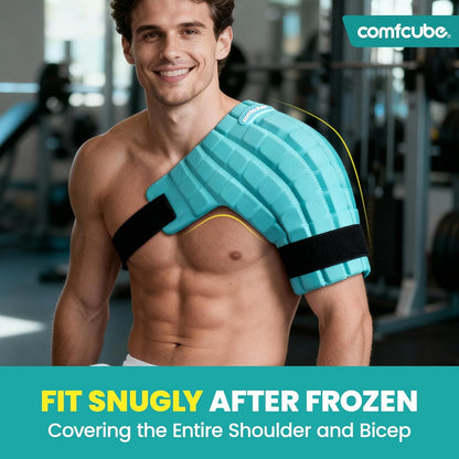 Neck Ice Pack Wrap for Cervical Pain, 2 Hours Long Lasting Cold | Ice Pack for Neck Shoulders Cooling, FSA Eligible, Flexible Cold Pack for Hot Weather, Hot Flashes, Surgery, Swelling