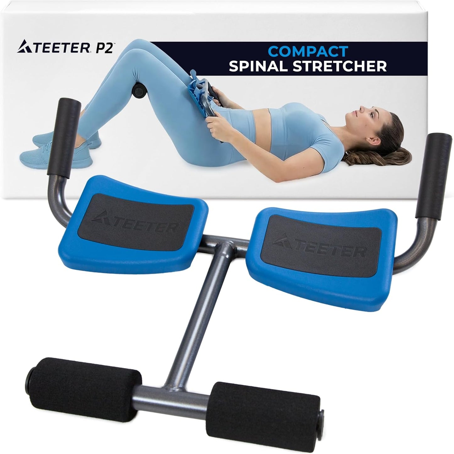Teeter P2 Back Stretcher, Black/Blue