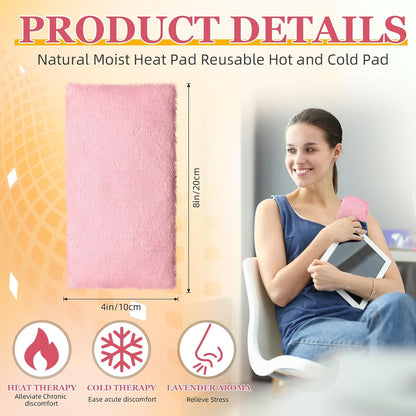 Cozypower Mini Heating Pad Microwavable Hot Cold Pack Reusable,Pink