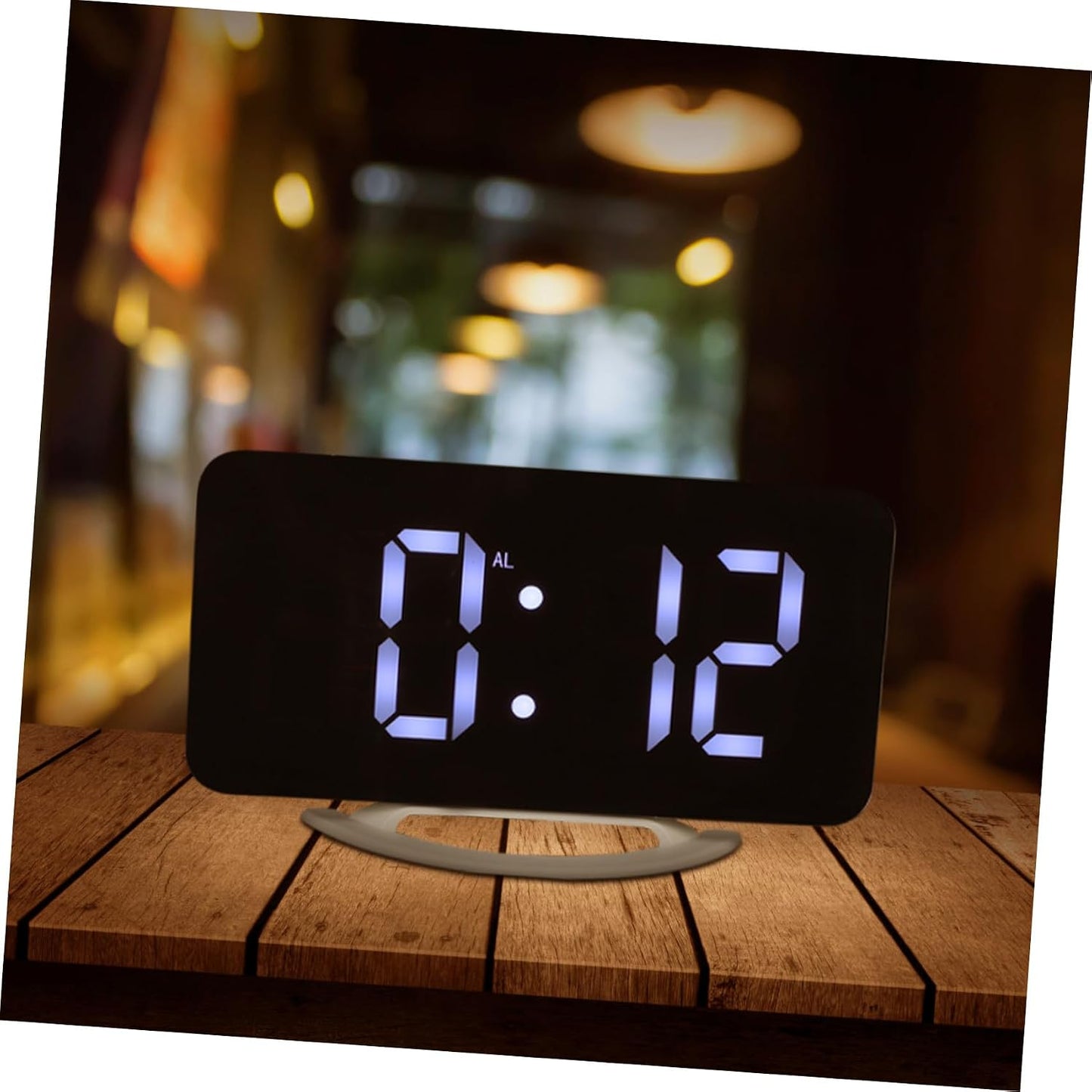 DECHOUS Digital Bed Shaker Vibrating Alarm Clock with Large Mirror Display, Dual Alarms, RGB Backlight, Loud Sound for Heavy Sleepers and Bedroom Use