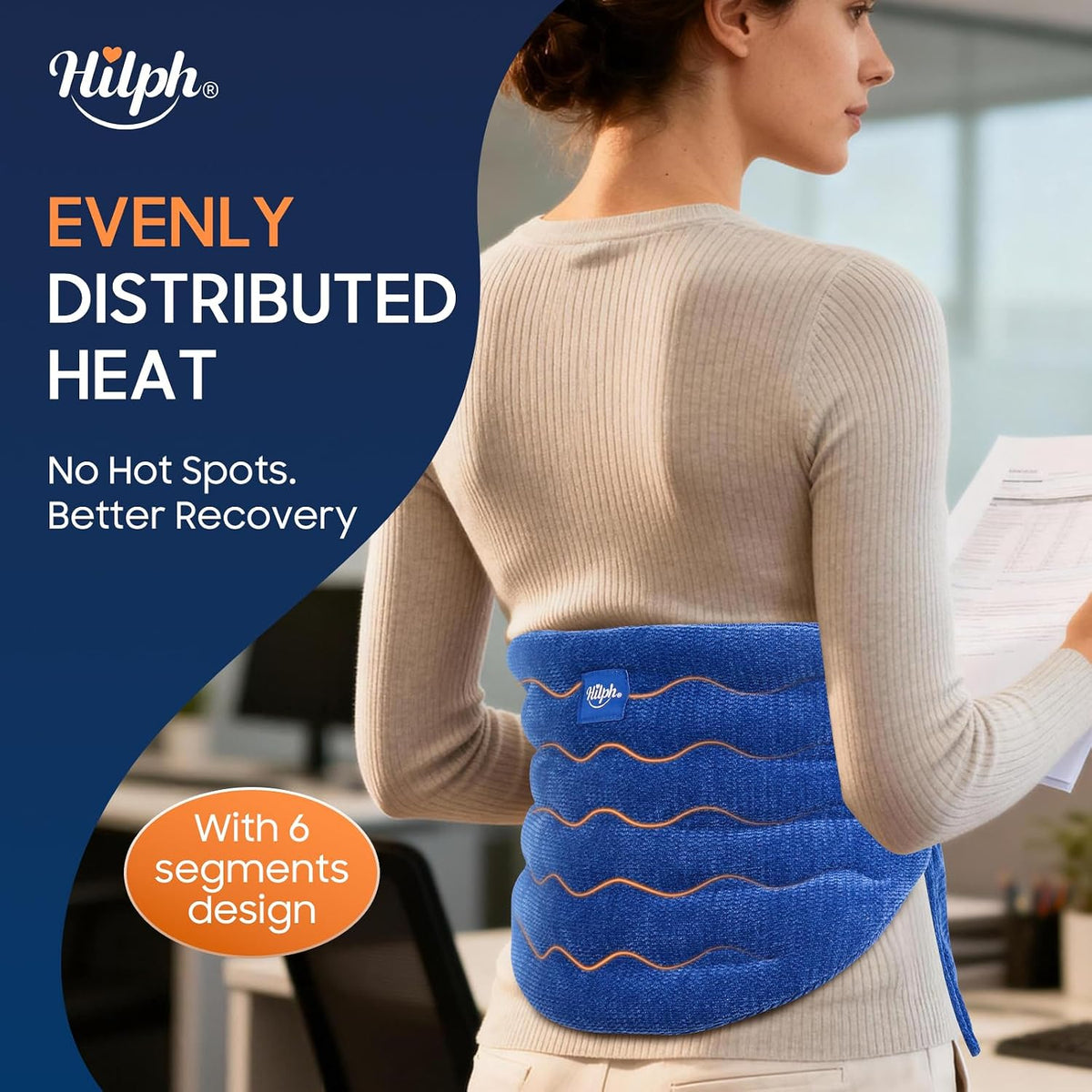 Hilph Heating Pad for Back Microwavable, Moist Heat Low Back Pain Relief