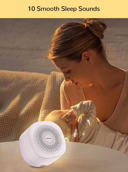 Dearan White Noise Sound Machine for Baby with 7Color Night Light, Portable Mini Sleep Sound Machine, Calm,Relax -Smooth Sound White Noise Machine Timer and Memory Gift Home,Travel