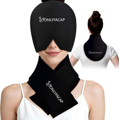 Flexible Neck Ice Pack Wrap,Gel Cold Therapy for Pain Relief | reusable,cool ice silk,stays cold 20 to 30 mins,dual hot & cold,hands-free, Ideas for tech neck, office workers and injuries
