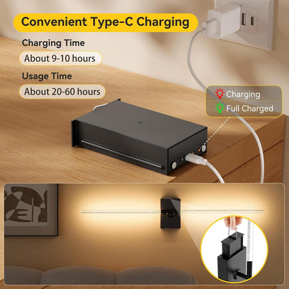 Battery Operated Wall Sconces Set of 2, Remote Control, 10000mAh, Black