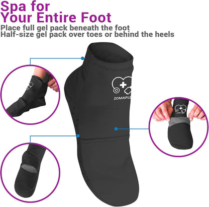 Zomaple Cold Therapy Socks, 2 Gel Packs for Neuropathy & Hot Feet Comfort