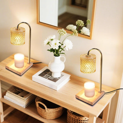 TigQiang Candle Warmer Lamp with Timer, Birthday Gifts for Women, Amber