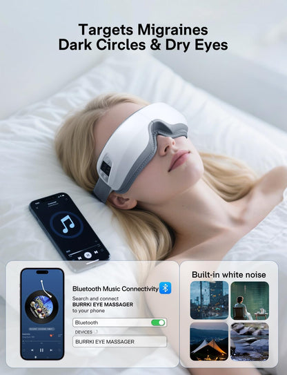 Eye Massager with Heat & Bluetooth Music, Massaging Eye Mask