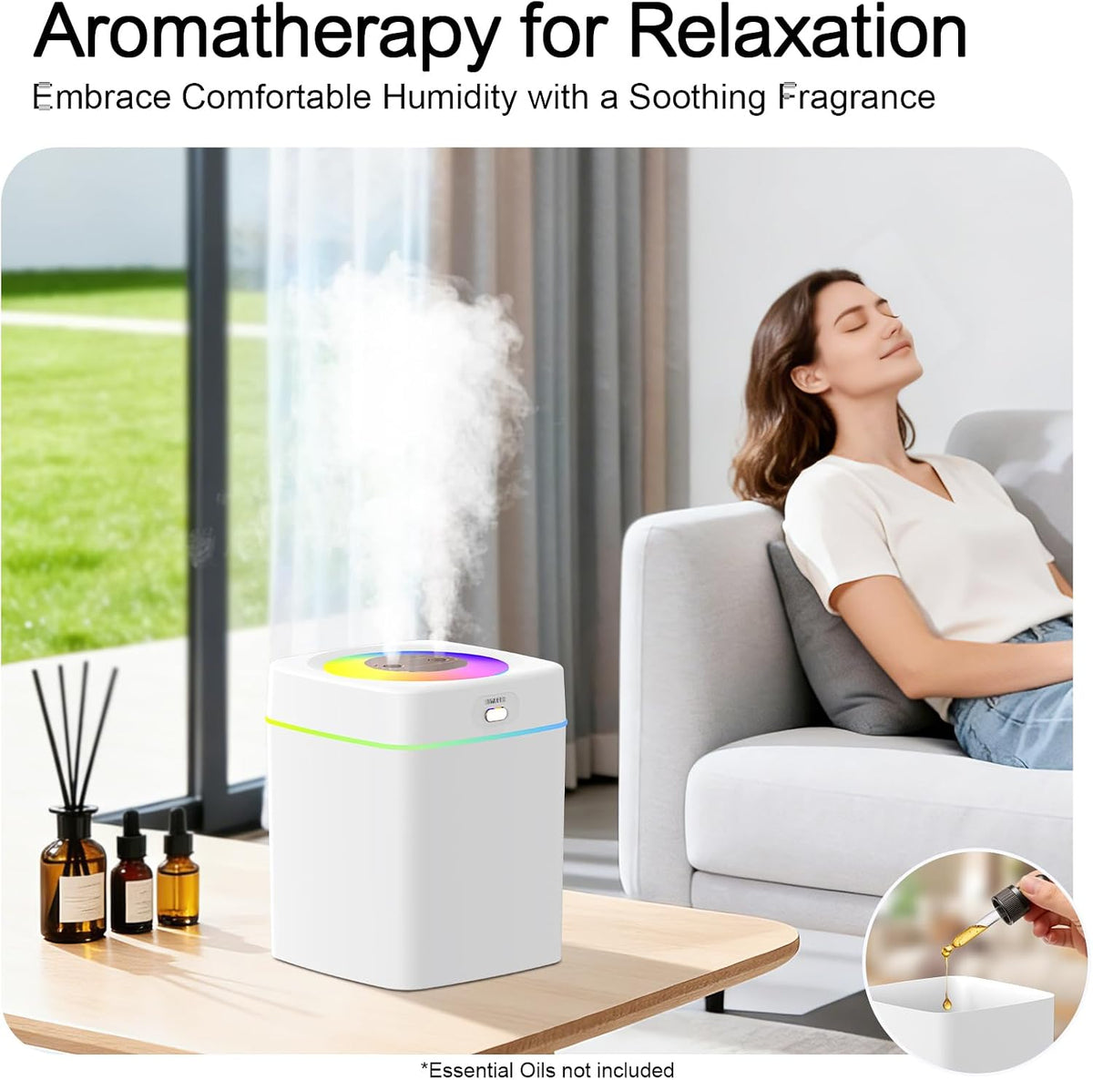 Humidifiers for Bedroom, 2.0L Cool Mist Humidifier for Plants & Home