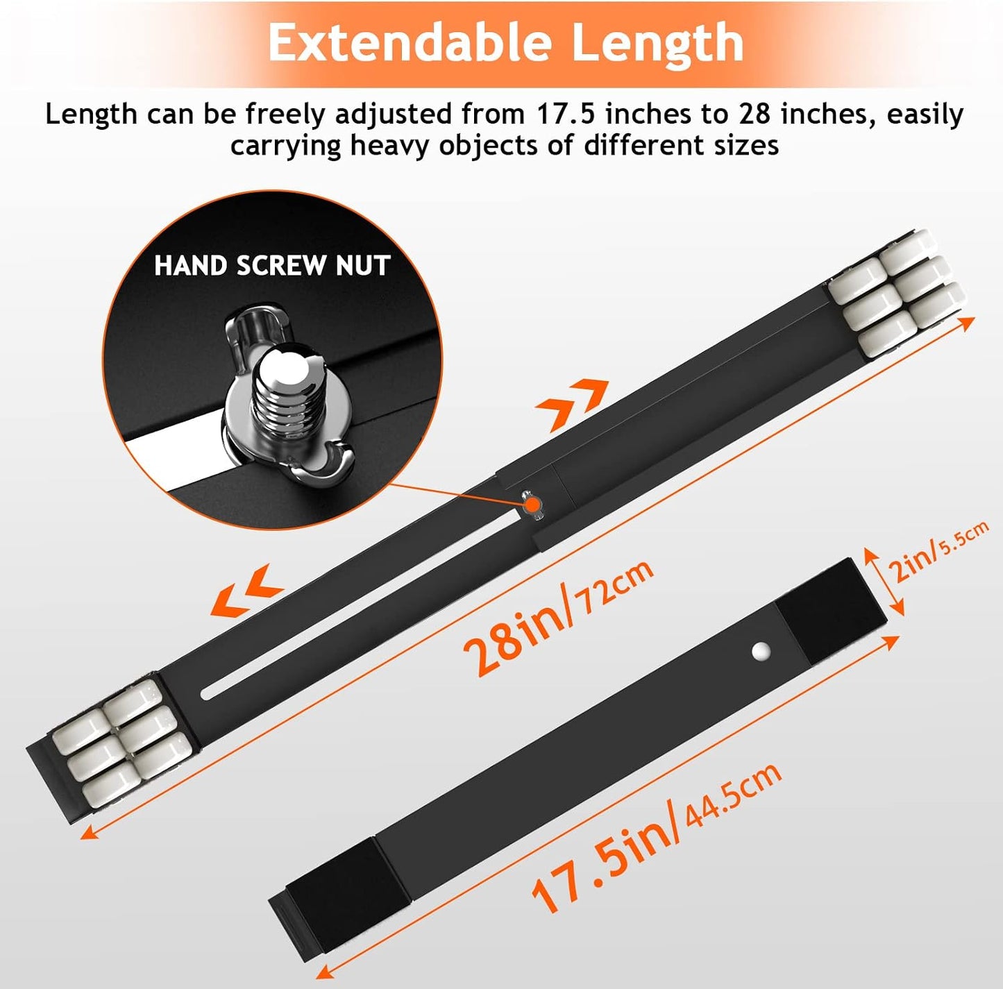 Ronlap Furniture Washing Machine Dolly Extendable Appliance Rollers, White | Heavy duty stand wheels for washing machine, refrigerator. Low profile mover dolly for washer and dryer, fridge & appliances