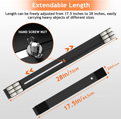 Ronlap Furniture Washing Machine Dolly Extendable Appliance Rollers, White | Heavy duty stand wheels for washing machine, refrigerator. Low profile mover dolly for washer and dryer, fridge & appliances