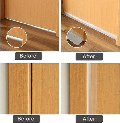 Silicone Clear Weather Stripping Door Seal, Silicone Seal Strip, Sliding Door Seal Weather Stripping, Door Draft Stopper for Side of Door, Self-Adhesive Insulation Tape for Gaps (25mm;26Ft)