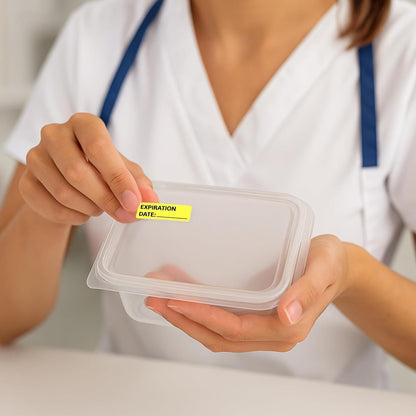 Pantry Labels for Containers, Waterproof Date & Contents Food Labels, 1" x 2" (25.4 x 50.8mm), 500/Roll, Writable