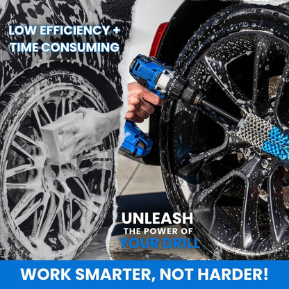 Multi-Purpose Drill Brush Attachment, Showers, Tubs, Carpet, Tile, Grout, Medium Bristle for Ultimate Cleaning Power