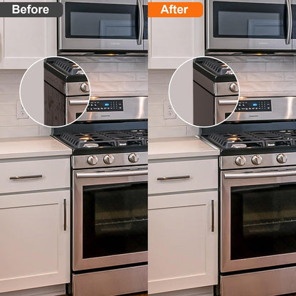 Stove Cover, Stove Guard, Stainless Steel Stove Gap Covers, Heat Resistant & Easy to Clean Stove Counter Gap Cover, Kitchen Stove Counter Gap Cover Eliminates Gap Between Counter & Appliances (2 pcs)