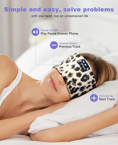 LOVE EYE Wireless Bluetooth 5.4 Sleep Headband Headphones for Side Sleeper