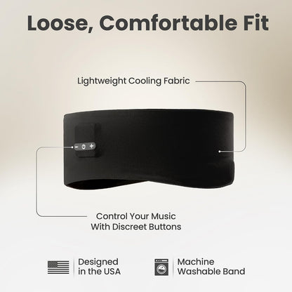 Back Bay Audio SleepSound Loose-Fitting Bluetooth Sleep Headband Speakers
