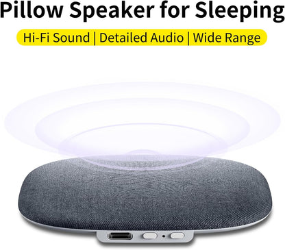 Pillow Speaker for Sleeping,Bluetooth Under Pillow Speaker for Support White Noise Sleep Timer, Speaker with Stereo Bass Perfect for Side Sleepers,Adult Kids-Blue