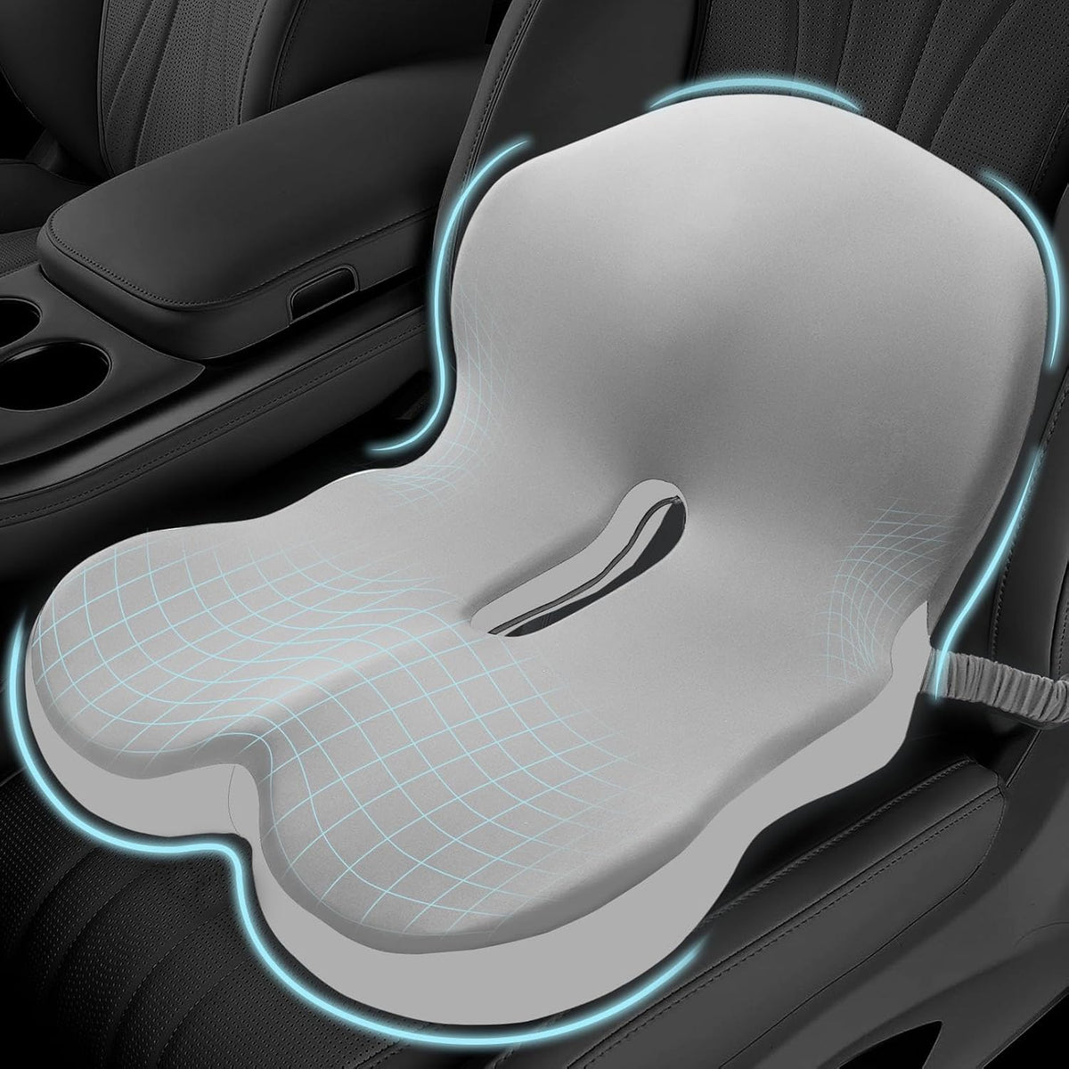 Car Seat Cushion with Lumbar Support Pillow, Seat Cushion for Driving