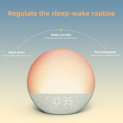 Odokee Sunrise Alarm Clock White Noise Machine: Natural Wake Up Light