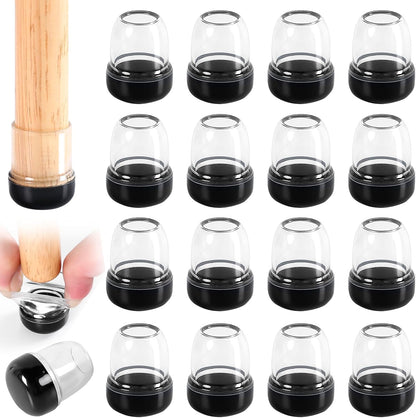 Chair Sliders for Carpet, 16PCS Furniture Sliders for Carpeted Floors & Hardwood Floors, Round Chair Glide Pads for Quickly and Easily Moving Furniture, Protect Floor(Clear, Fit 0.75"-1.1") | Chair Glides for Carpet & Hardwood Floor, Furniture Slides