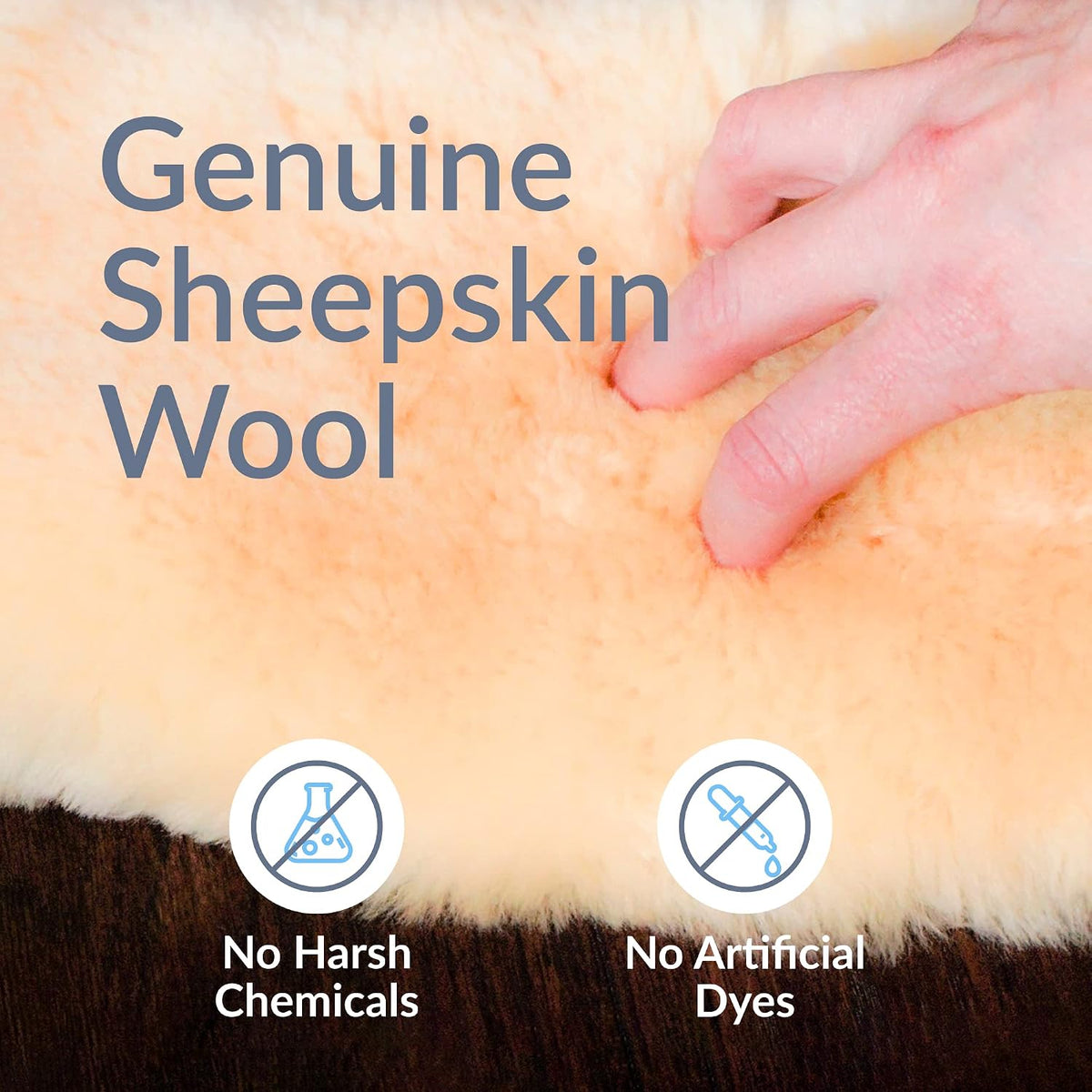 Sheepskin Ranch Wheelchair Armrest Pads – Genuine Sheepskin Armrest Cushions for Wheelchairs & Office Chairs, Pressure Relief Support Pads for Seniors, Adults & Disabled Users - Made in the USA