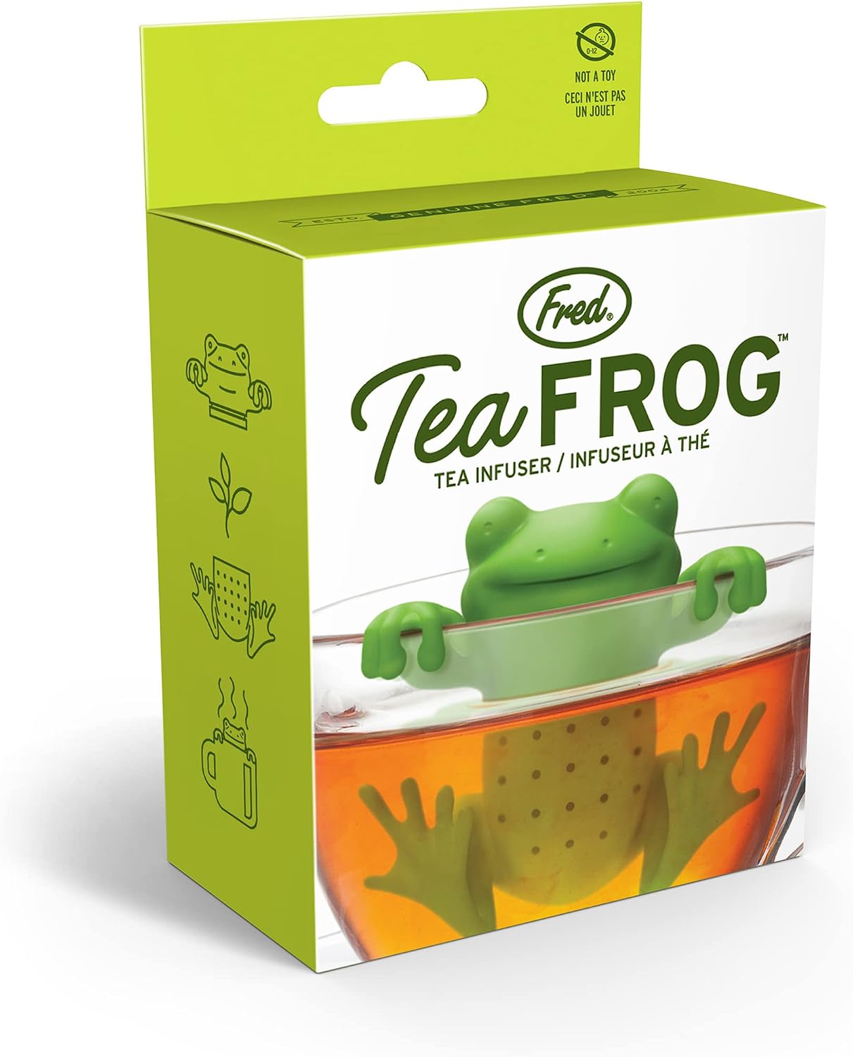 Genuine Fred RELAXOLOTL Tea Infuser, Cute Axolotl Design, For Loose Leaf Tea, Flexible, Easy to Clean Silicone, Fun Gift for Tea Lovers, Clever Kitchen Gadget