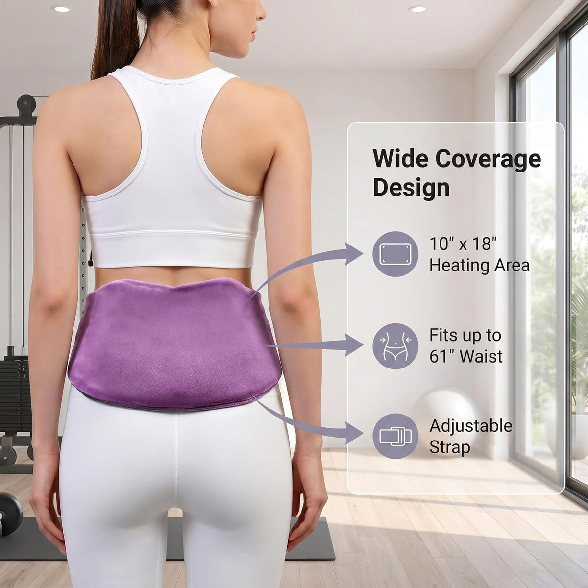 Microwave Heating Pad for Back Pain Relief, Flaxseed Microwavable Heating Pad with Removable Washable Flannel Cover, Moist Heating Pad for Period Cramps & Muscle Relaxation,10''x18''