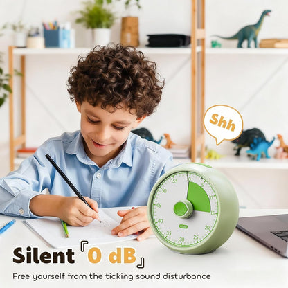 Visual Timer for Kids 60-Minute Countdown Timer with Optional Alarm, Focus Tool for ADHD & Autism, Time Management for Homework, Chores, Office, Kitchen, Teaching & Study Routines (Purple)