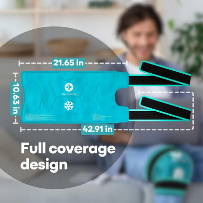 Medi Grade Knee Ice Pack Wrap, Reusable Ice Pack for Knee Pain and Surgery