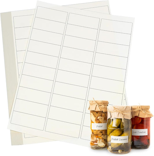 L LIKED 750 Dissolvable Food Stickers Custom 1" x 2-5/8" Inkjet 25 Sheets | Printable sheets for inkjet printers. Track shelf life & prep date. For kitchens, restaurants, food trucks, delis & fast food
