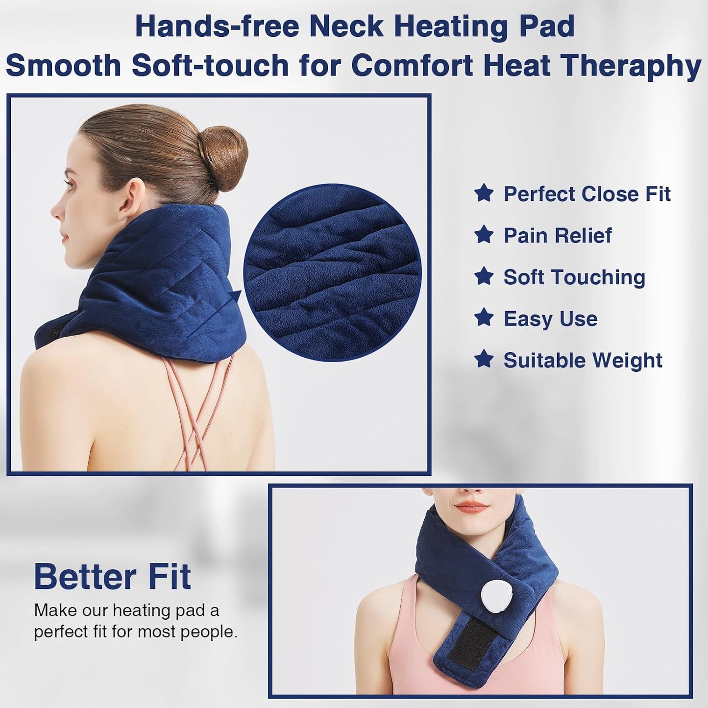Foot Warmer, Electric Heating Pad for Foot&Ankle Pain Relie Fast Heating | Auto Shut Off Double Sided Heated Feet Warmer with Adjustable Temp for All Day Use to Relieve Achilles Tendonitis(1-Pack)