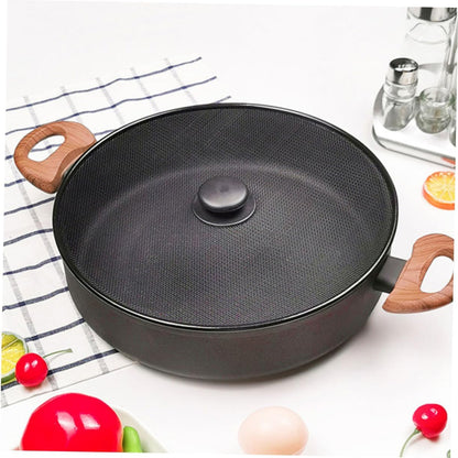 BESPORTBLE Grease Splatter Screen for Frying Pan Cooking Splatter Screen 11.41 X 11.41 X 1.18 in Oil Splash Guard for Pots Skillets and Woks Mesh Cover for Stove Top Cooking