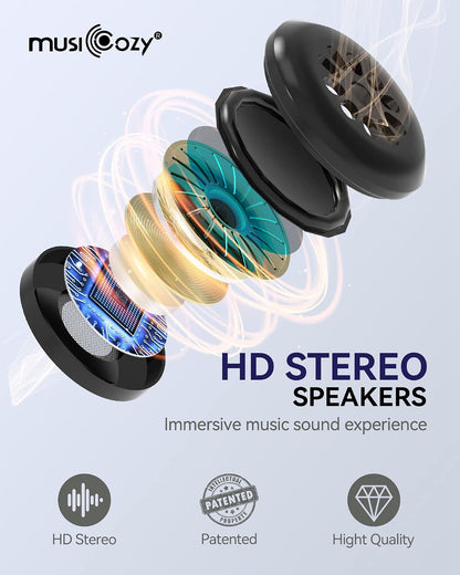MUSICOZY Sleep Headphones Bluetooth 5.4 Sleep Mask with HD Sound
