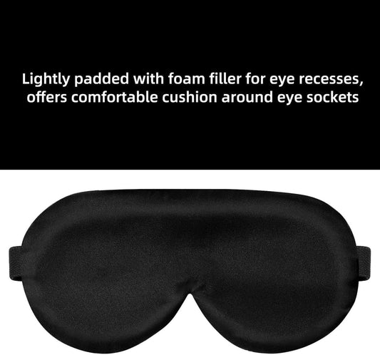 Alaska Bear Sleep Mask Silk Eye Cover with Shaped Pad, Machine Washable