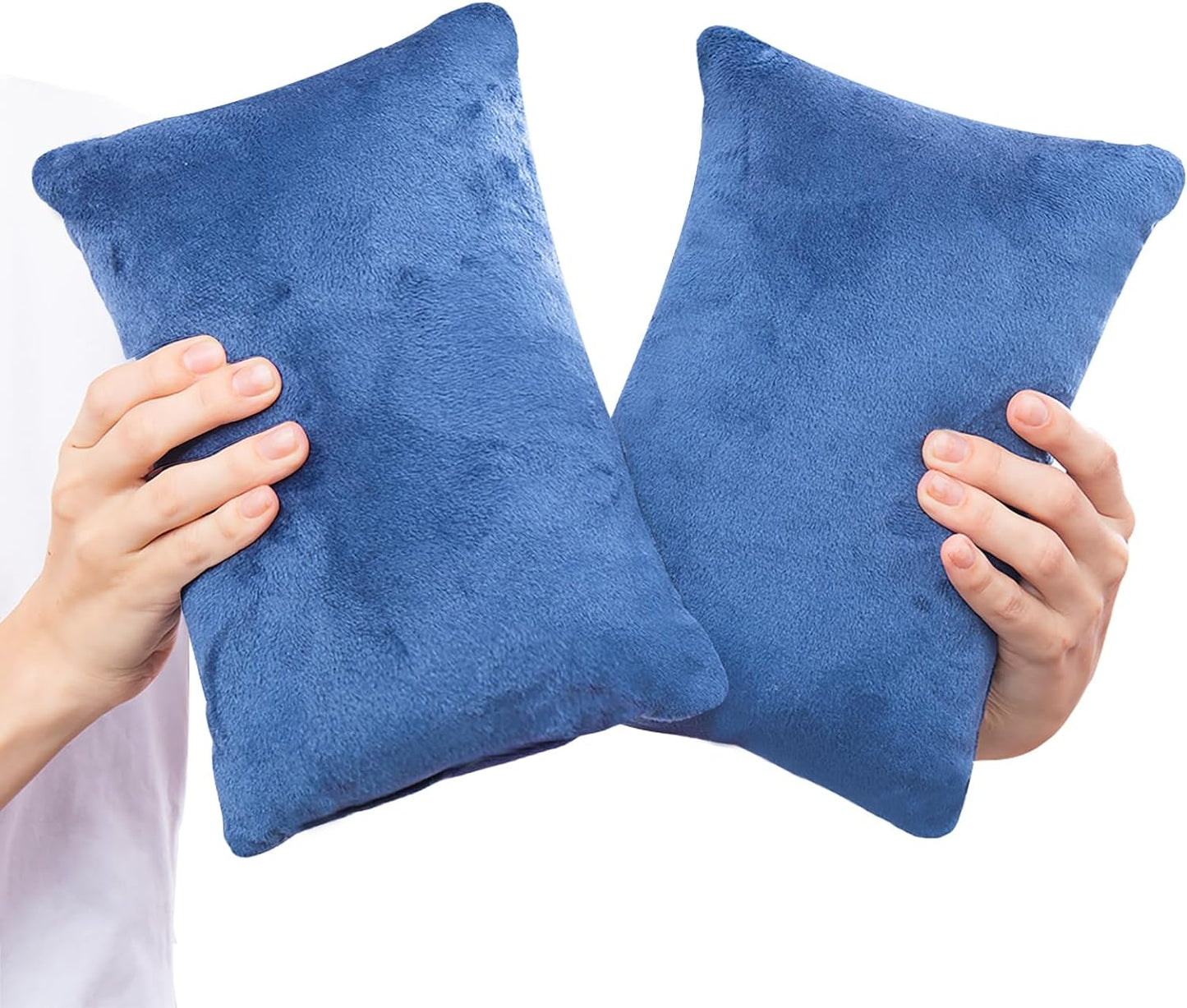 1 MIDDLE ONE 2 Pack Small Pillow, Memory Foam Mini Pillow 11 X 7 Inches for Travel, Sleeping, Nap and Neck, Knee, Lumbar Support, Tiny Cushion for Pet, Dogs (Grey)