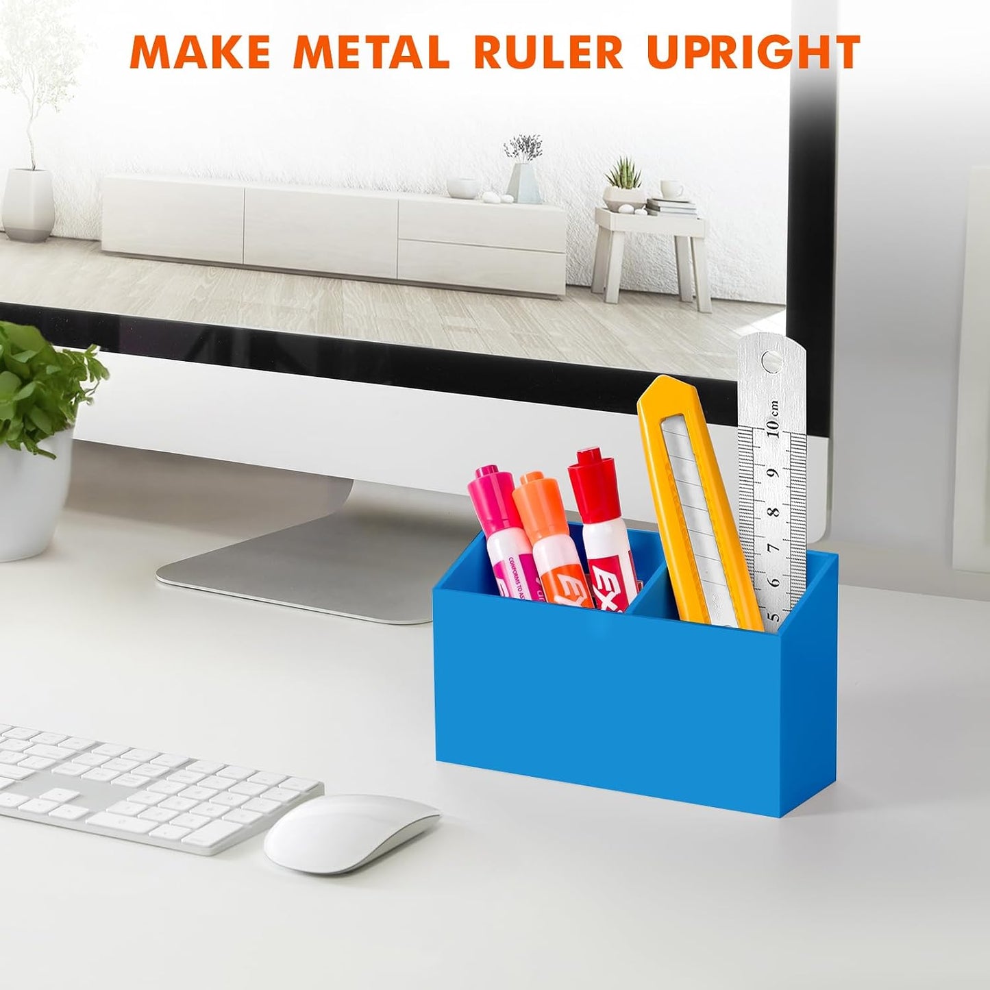 BEYGORM Magnetic Dry Erase Marker Holder for Whiteboard & Refrigerator | Non-slip Acrylic Pen Holder for Classroom, Fridge Magnet, Locker Organizer Accessories, Teacher & School Supplies(Black)