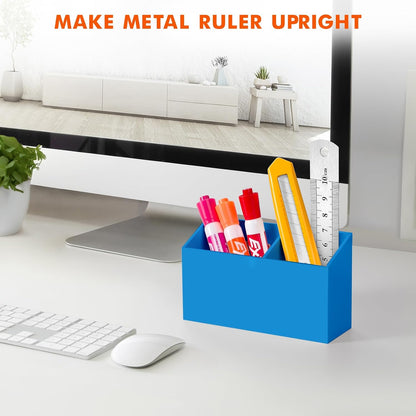 BEYGORM Magnetic Dry Erase Marker Holder for Whiteboard & Refrigerator | Non-slip Acrylic Pen Holder for Classroom, Fridge Magnet, Locker Organizer Accessories, Teacher & School Supplies(Black)
