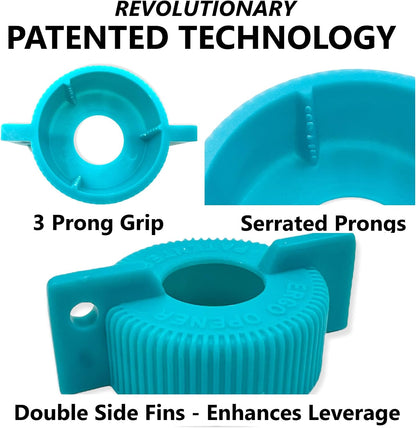 3-Pack WATER BOTTLE Opener ERGO OPENER | Arthritis Sufferers Elderly Seniors Weak Hands | Easy Twist-Off Plastic Bottle Opening Tool Travel On-Go | Carpal Tunnel | MADE in USA