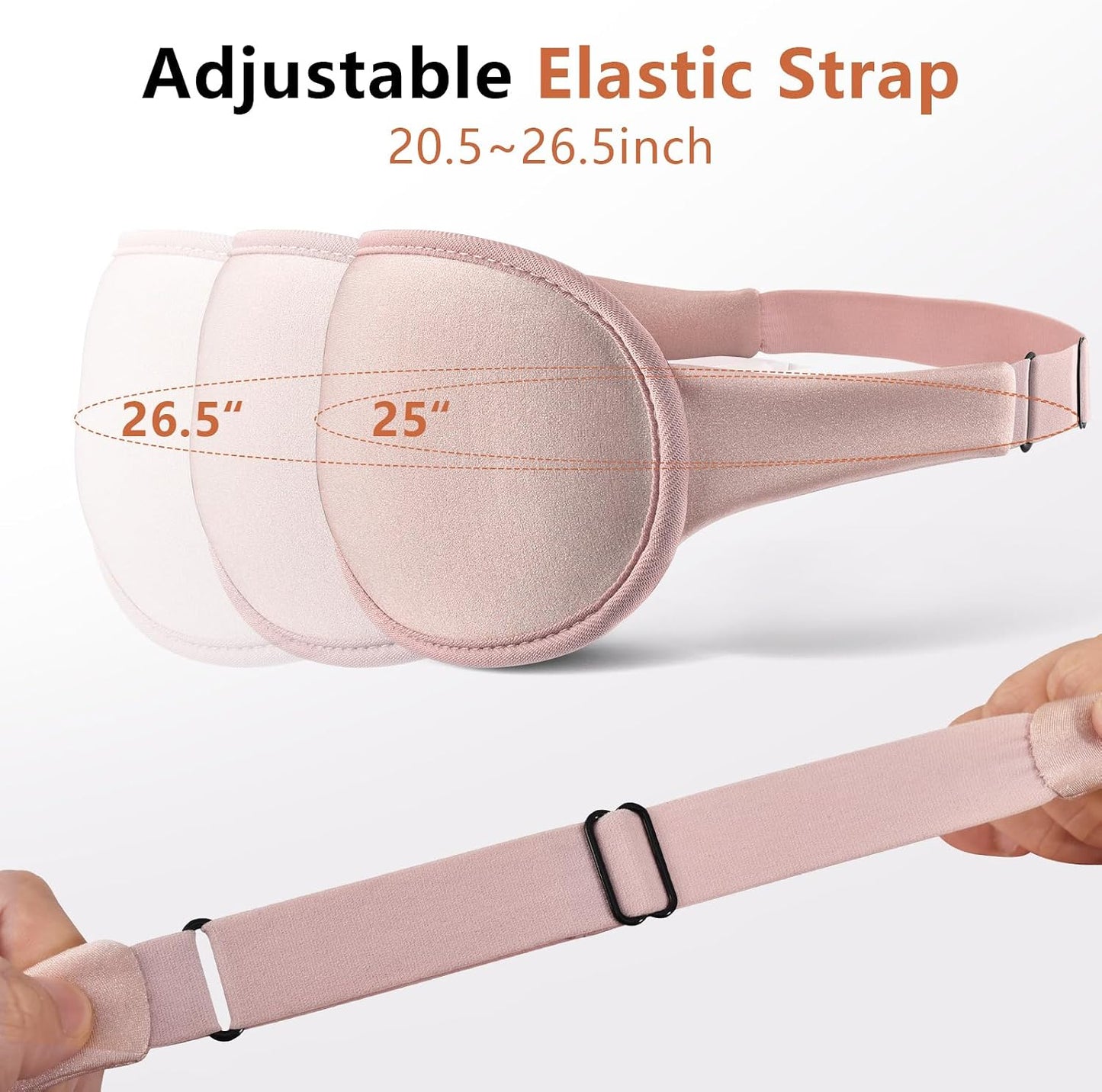 Sleep Mask for Side Sleeper Women Men, Eye Mask for Sleeping Light Blocking, 3D Contoured Cup Sleeping Mask, Soft Breathable Sleep Eye Mask with Adjustable Elastic Strap for Travel (Pastel Blue)