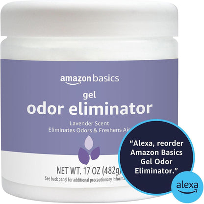 Amazon Basics Gel Odor Eliminator, Activated Charcoal, Fragrance Free, 17 Oz, 1-Pack