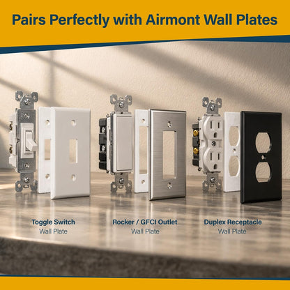 (30 Pack) Airmont Products Combination Pack Outlet Insulation Draft Sealers – Foam Gasket Insulation Pads for Duplex, Toggle & Rocker Switches, Electrical Wall Plates & Outlet Covers, Air Seal Stopper
