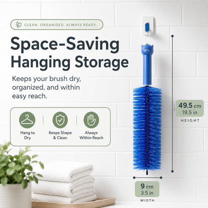 2026 New Bendable Microfiber Duster, Upgrade Reusable Bendable Cleaning Brush for Home Electric Fan Air Conditioner Car Vent Curtains Cleaner(Blue)