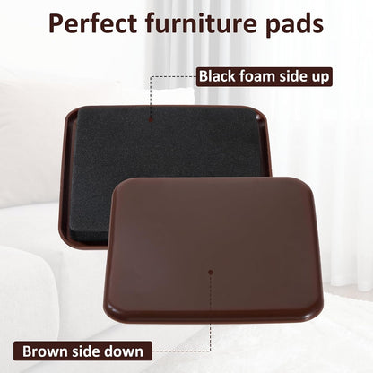 Reusable Heavy Duty Furniture-Sliders 4.7 Inch Furniture Sliders Square Felt Furniture Slider for Carpeted Floors Safeguard Carpeted Floors Hardwood Floor (4 PCS)