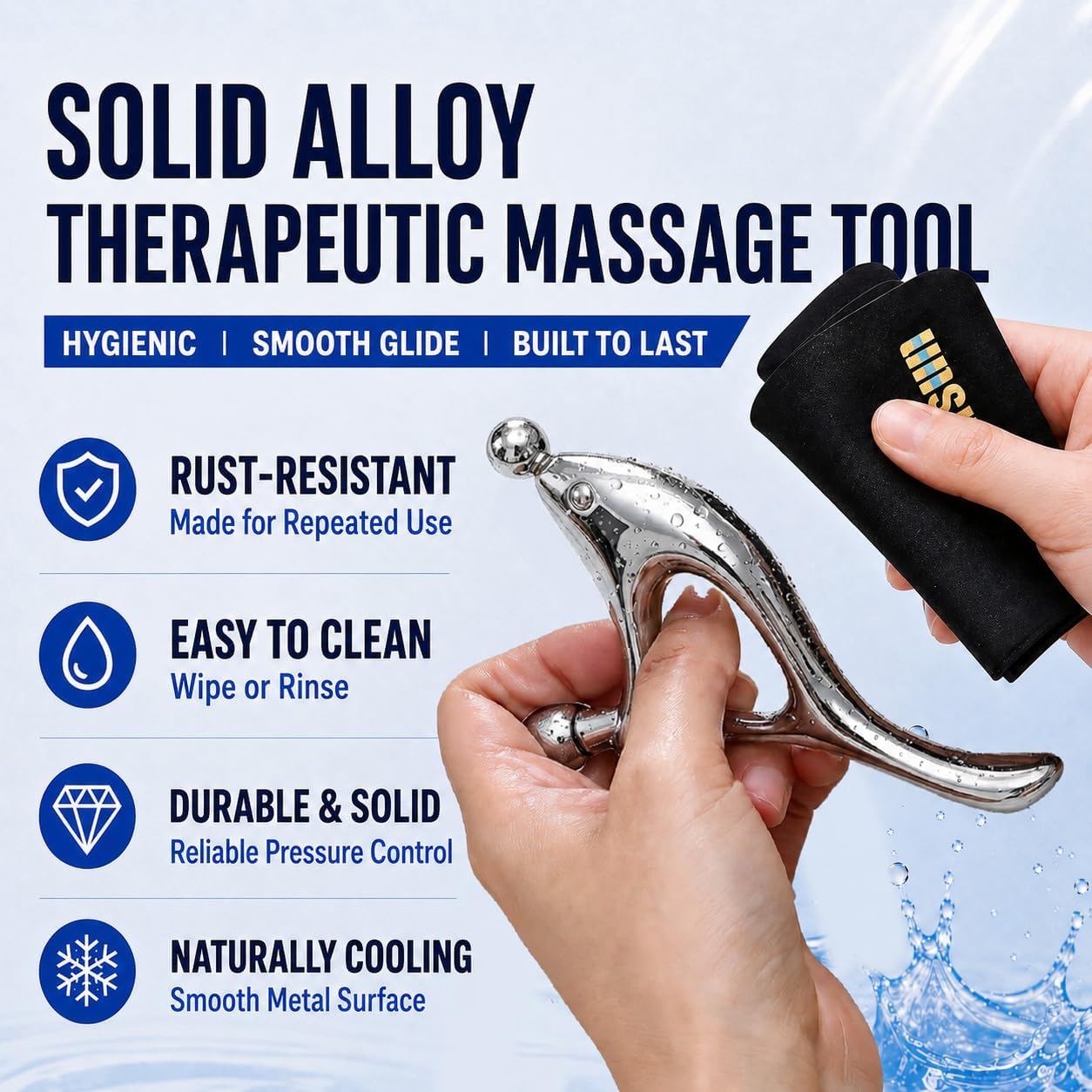 Melonsun Trigger Point Massage Tool for Pain Relief, Deep Tissue Massage & Gua Sha, Fascia Release Muscle Scraper Acupressure Tool for TMJ Relief, Muscle Recovery, Full-Body Massage & Therapists