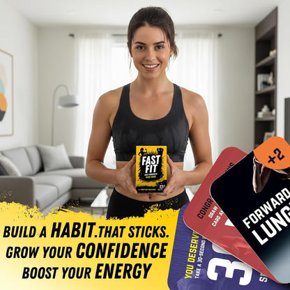Fast Fit Beast Mode Workout Cards - 120 Tear Resistant HIIT Fitness Deck