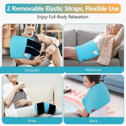 Comfytemp Wearable Heating Pad for Back & Period, FSA Eligible Pad, 12"×24"