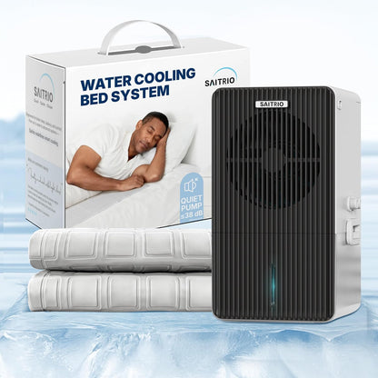 SAITRIO Cooling Mattress Pad, Active Hydro-Powered Bed Cooling System for Night Sweats, Menopause & Hot Sleepers - Ultra-Thin Mattress Topper, Quiet & Clean, Single/Twin Size (28"×63" Pad)