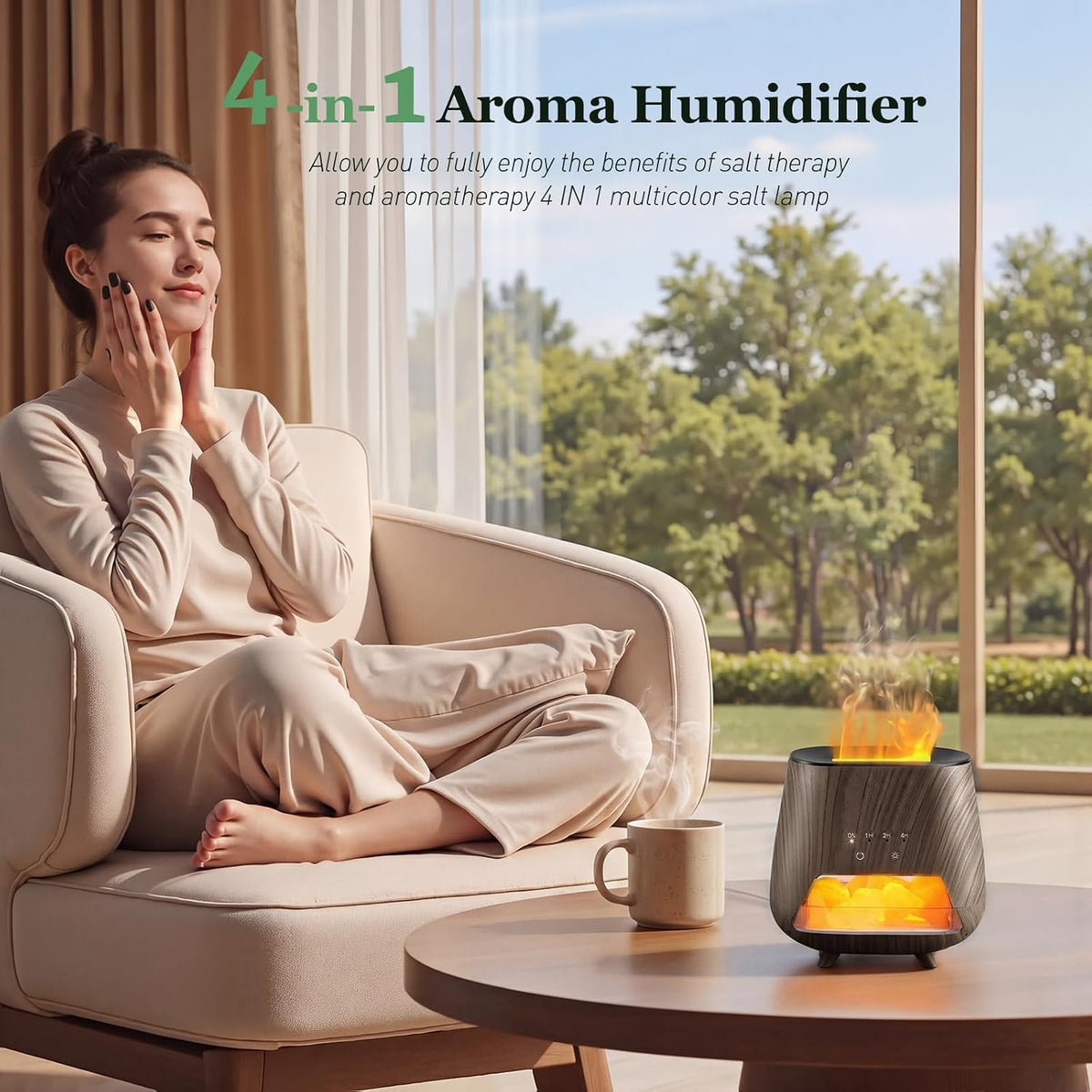 Essential Oil Diffuser for Home: 𝟒-𝐢𝐧-𝟏 Himalayan 𝐒𝐚𝐥𝐭 Lamp